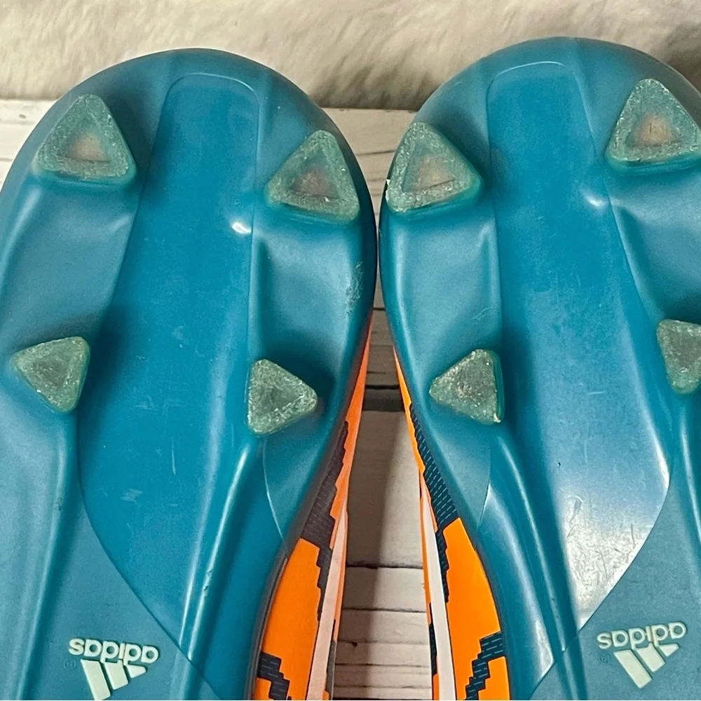 CLEAN Size‎ 11 - adidas Messi 10.3 FG Orange Teal Football Soccer Cleats Male